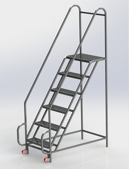 Stainless Steel Tilt & Roll Clean Room Ladder