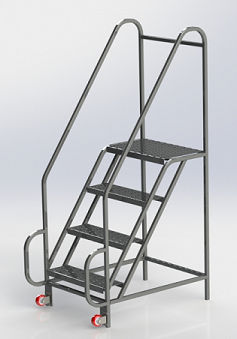 Aluminum Food Grade Tilt & Roll Ladder